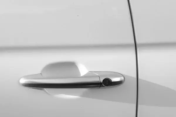 Car door handle with lock.